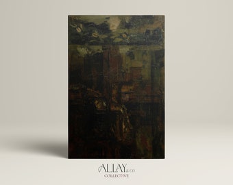 Moody Abstract Wall Art | Abstract Painting | Abstract Print | Abstract Wall Art | Vintage Wall Art | Mid Century Abstract | PRINTABLE 40