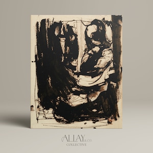 Moody Abstract Wall Art | Black Abstract Print | Vintage Abstract Print | Contemporary Moody Abstract Wall Art | Vintage Art | PRINTABLE 175