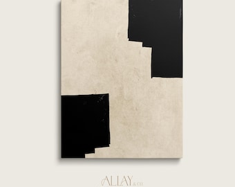 Scandinavian Abstract Wall Art | Black Abstract Print | Black Abstract Print | Contemporary Abstract Wall Art | Vintage Art | PRINTABLE 296