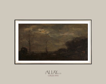 Samsung Frame TV Art | Moody Landscape Painting | Moody Vintage Print | Digital Vintage Landscape | Country Oil Painting | FRAME TV 06