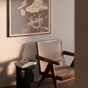 Mid-Century Modern Abstract of Seated Figures | 49.5'' x 17.5''