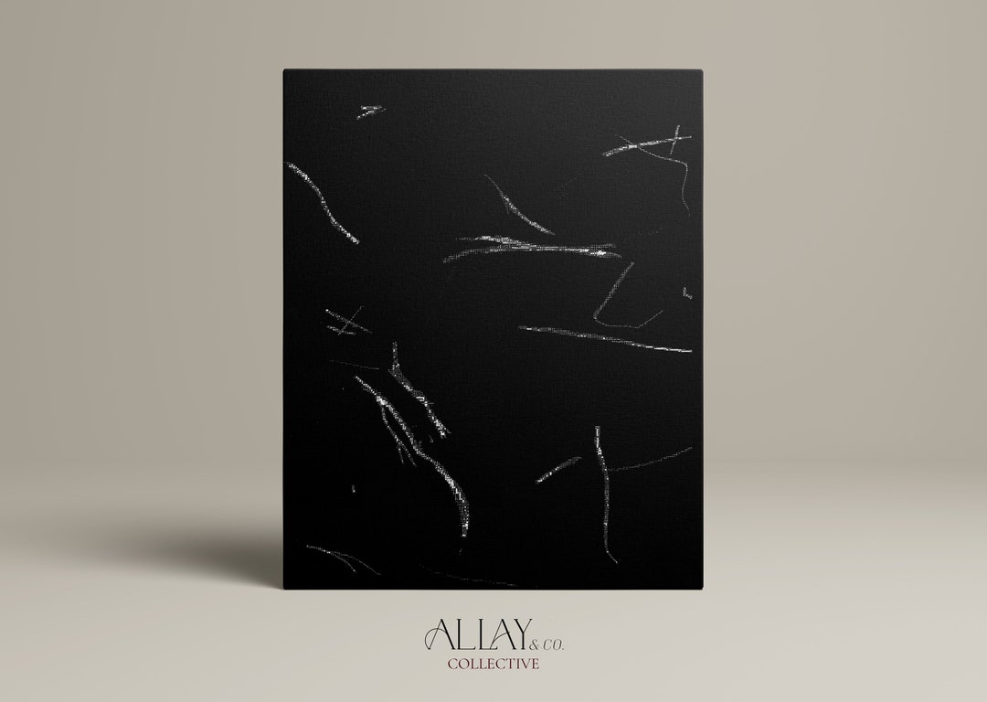 Charcoal Wall Art Black and White Abstract Wall Art Original Abstract