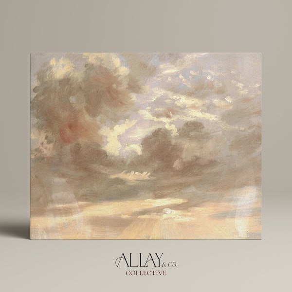 Pink Cloud Study | Pastel Abstract Wall Art | Pastel Cloud Study | Vintage Cloud Study Art | Vintage Wall Art | Contemporary Abstract | 328