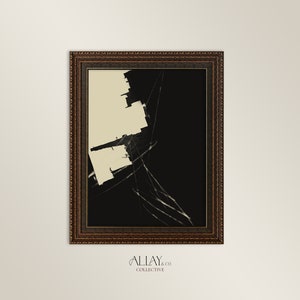 Contemporary Abstract Wall Art | Scandinavian Abstract Wall Art Black Abstract Print | Japandi Wall Art | Modern Abstract Print | 453