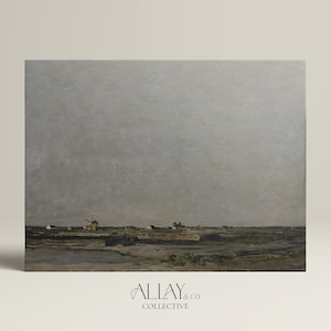 Vintage Lake Landscape Print | Moody Vintage Oil Painting | Vintage Printable Wall Art | Vintage Art Print | Farmhouse Décor | PRINTABLE 26