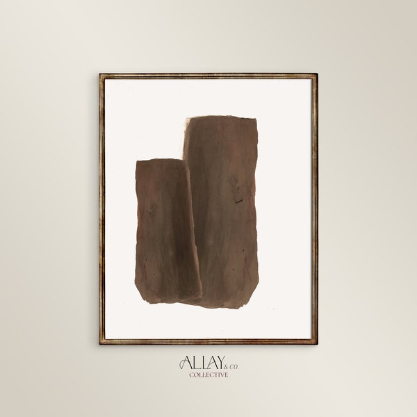 Brown Paint Abstract Wall Art | Neutral Original Abstract Wall Art | Modern Organic Abstract | Abstract Paint Brushstroke Wall Art | 343