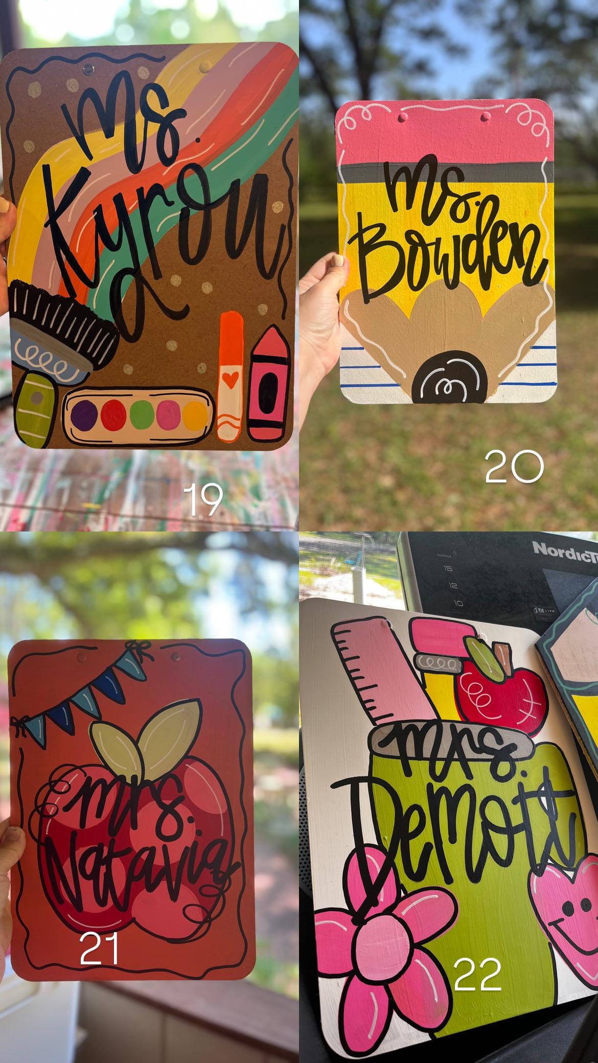 Personalized teacher clipboard