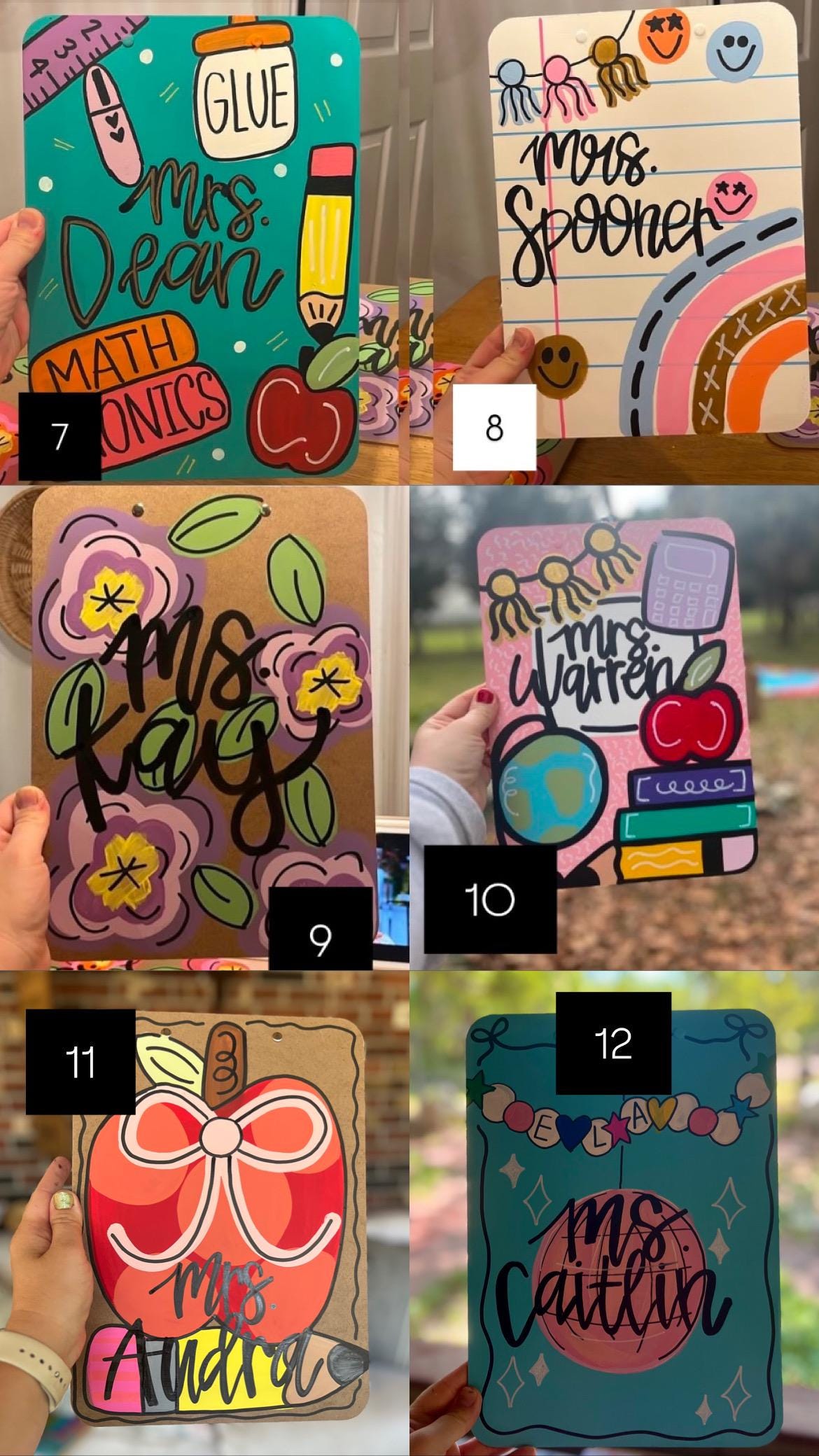 Personalized teacher clipboard