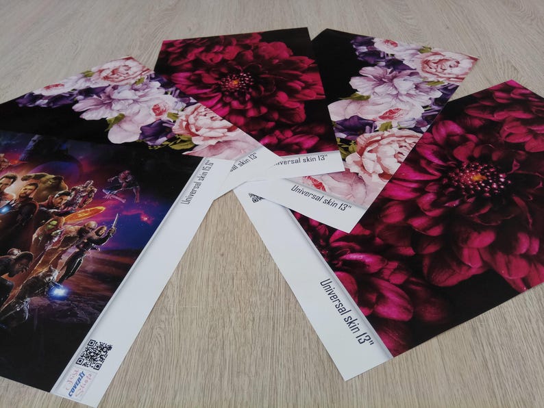 Personalised Laptop Skin for Teen Girl Gift, Dark Peony Flower Laptop Vinyl Wrap, Notebook HP Cover Decal Sticker Acer Asys Dell Lenovo LF91 image 5