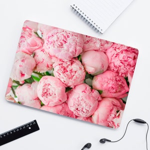 Peony Flower Laptop Skin Notebook Vinyl Decal Dell Floral Lenovo Asus Chromebook Acer Laptop Universal Skin Cover Sticker Laptop Pink RK503