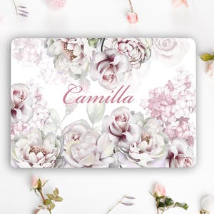 Personalized Rose Flower Pale Pink  Skin  Vinyl Notebook Sticker Universal DELL Acer Asus Cover Sticker Laptop Decal Vinyl Skin Laptop LF139