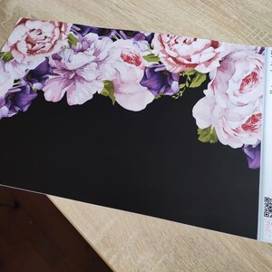 Personalised Laptop Skin for Teen Girl Gift, Dark Peony Flower Laptop Vinyl Wrap, Notebook HP Cover Decal Sticker Acer Asys Dell Lenovo LF91 image 6