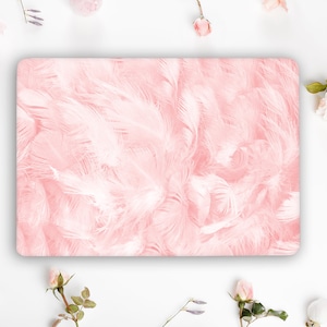 Pink Feather Laptop Skin Boho  Notebook Vinyl Decal Dell Lenovo Asus Chromebook Acer Laptop Universal Skin Cover Sticker Laptop RK103