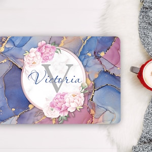 Personalisierung Peony Flower Laptop Haut / Marmor Vinyl Wrap Not Mettalic / Universal Notebook Cover Sticker Acer Asus Dell Lenovo HP RK516