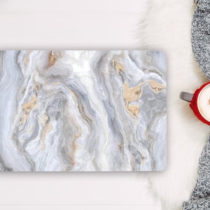 Grijs marmeren laptop skin, niet metallic abstracte textuur notebook vinyl sticker, elke universele notebook vinyl wrap Acer HP Chromebook RK381