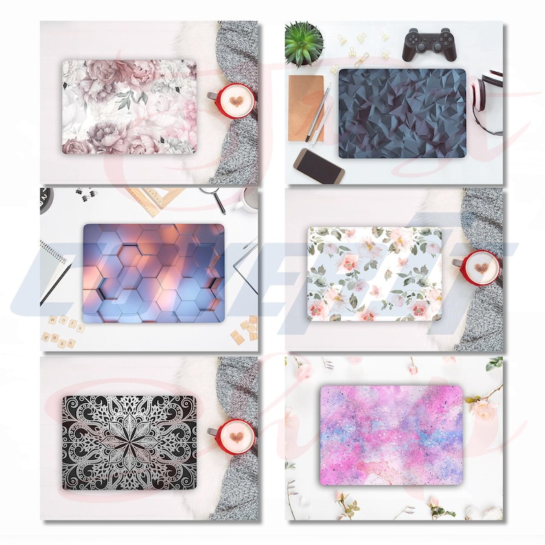 Personalised Laptop Skin for Teen Girl Gift, Dark Peony Flower Laptop Vinyl Wrap, Notebook HP Cover Decal Sticker Acer Asys Dell Lenovo LF91 image 7