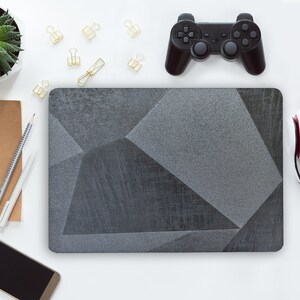 Donkergrijze geometrische abstracte huid notebook vinyl decal Dell Lenovo Asus Chromebook Acer laptop universele huid cover sticker laptop HP RK152