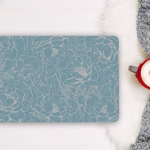 Blue Peony Flower for Girl Laptop Skin Notebook HP Vinyl Decal Dell Lenovo Asus Chromebook Acer Laptop Universal Skin Cover Sticker RK301 image 1