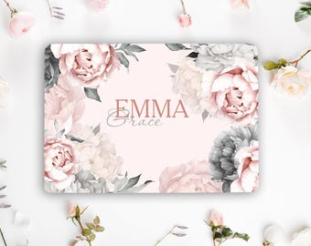 Vinilo decorativo para portátil con diseño de peonía personalizada para niña, vinilo floral para portátil, adhesivo universal para HP, ASUS, ACER, Dell, Lenovo RK517