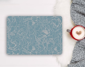 Blue Peony Flower for Girl Laptop Skin Notebook HP Vinyl Decal Dell Lenovo Asus Chromebook Acer Laptop Universal Skin Cover Sticker  RK301