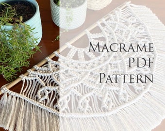 Macrame Half-Mandala Pattern: Advanced DIY Wall Hanging (PDF)