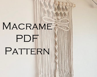 Dragonfly Macrame Pattern: DIY Wall Hanging Guide (PDF)