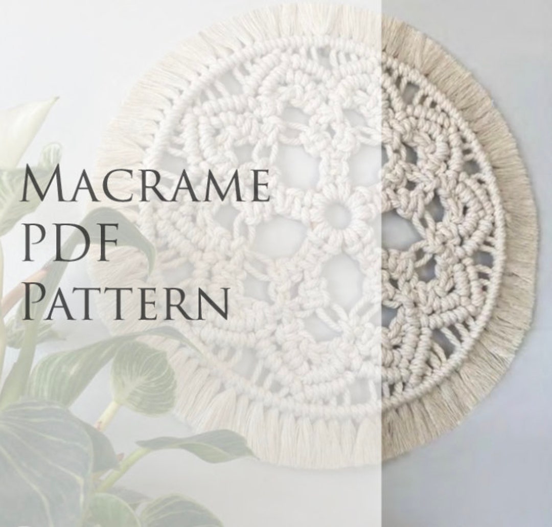Macrame Pattern for a Mandala, PDF File, Intermediate Skill Level ...