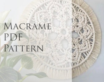 Macrame Mandala Pattern: Intermediate DIY Wall Hanging (PDF Download)