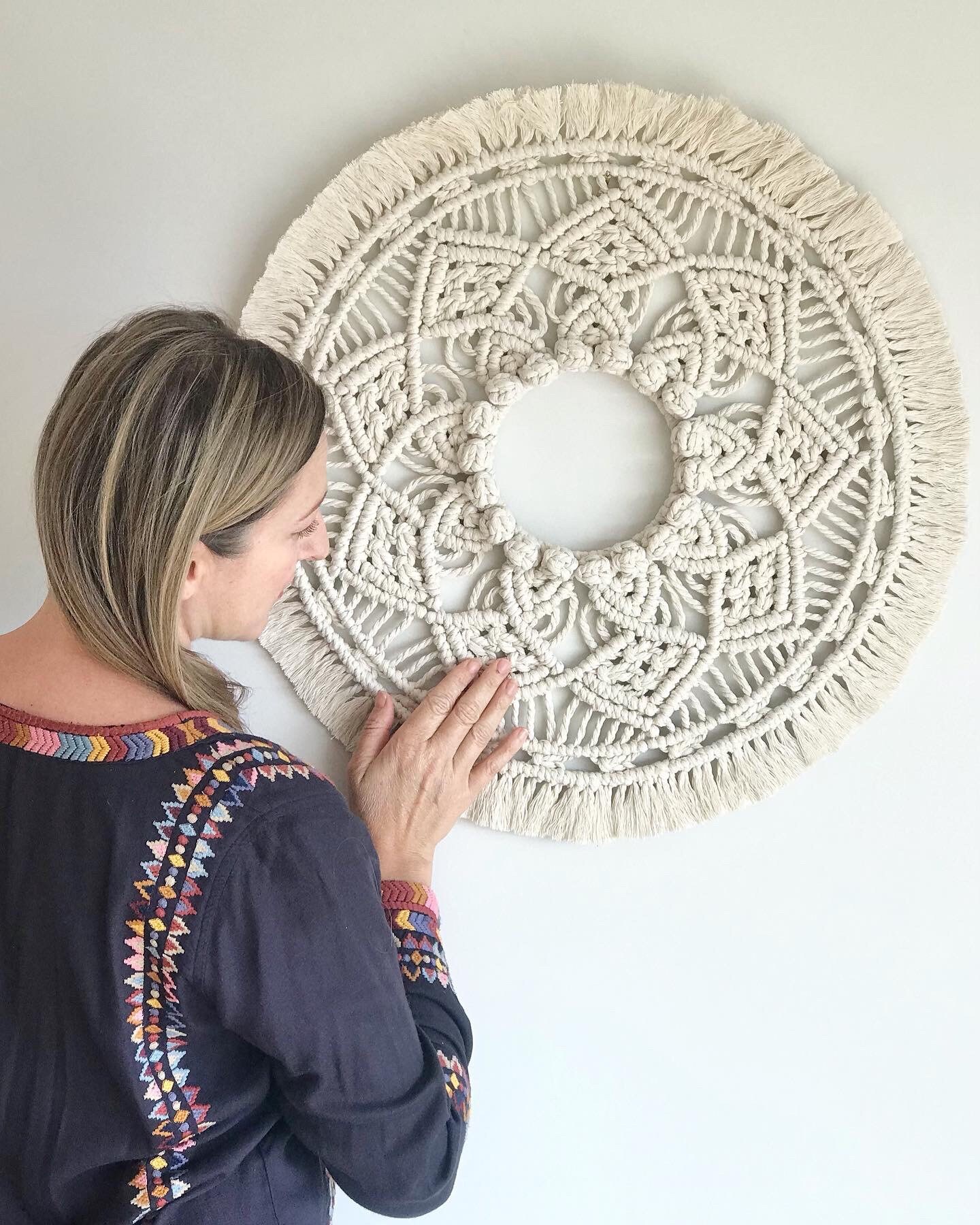 Large Mandala Macrame Hanging Etsy UK