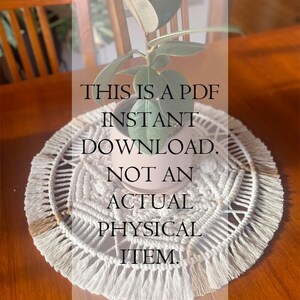 Macrame Pattern for a Two Toned Mandala, PDF File, Intermediate Skill ...