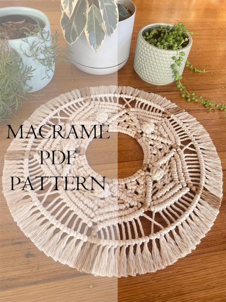 Macrame Pattern for a Two Toned Mandala, PDF File, Intermediate Skill ...