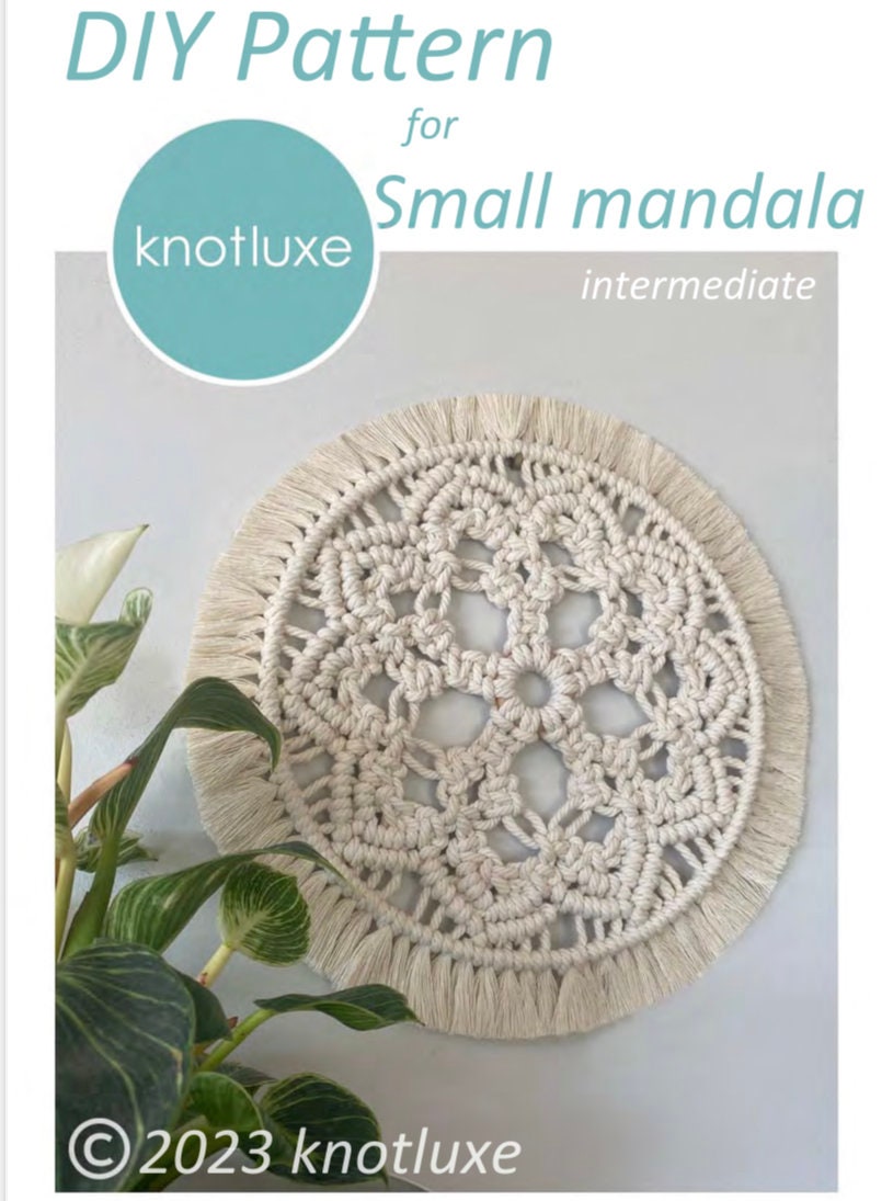 Macrame Pattern for a Mandala, PDF File, Intermediate Skill Level ...