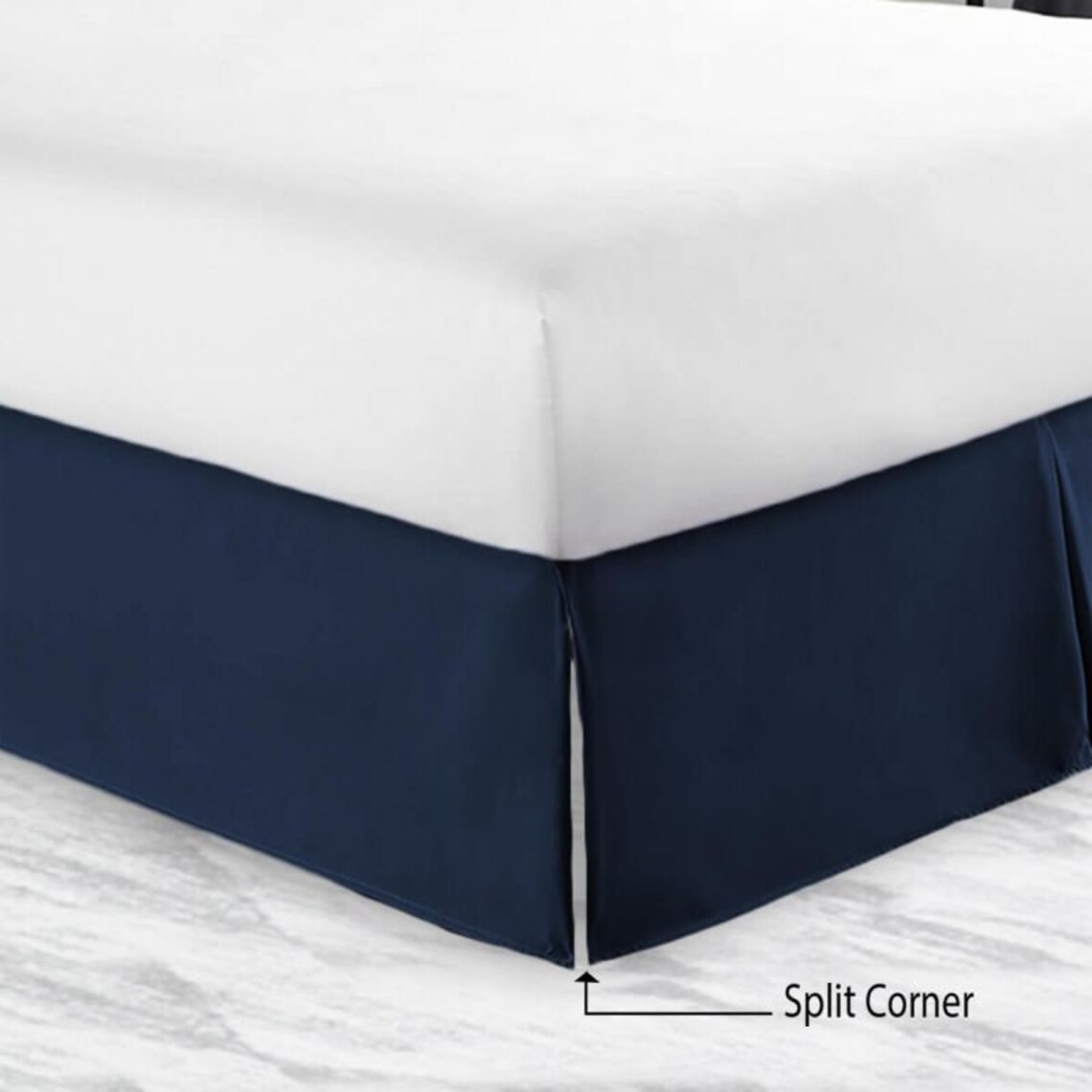 Split Corner Bed Skirtpremium Quality in Queen King Etsy