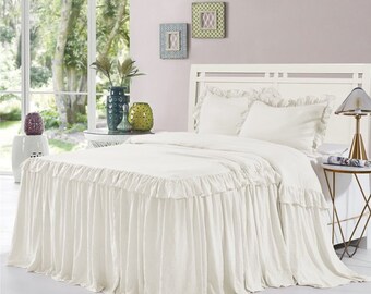 Skirted Bedspread - Etsy UK