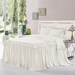 Dust Layered Ruffle Style Gathered Bedspread Set 100% Cotton 400TC ...
