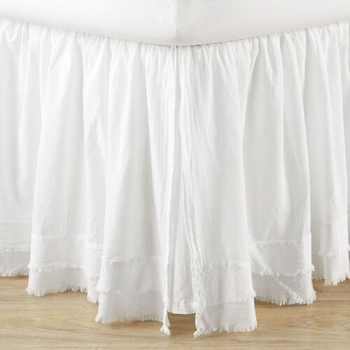 Gathered Fringe Bed Skirtpremium Quality in Queen King Etsy