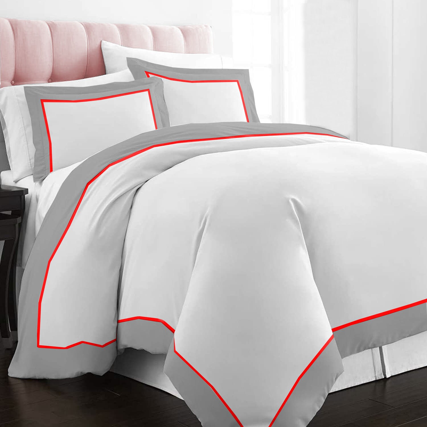 Red Border Duvet - Etsy