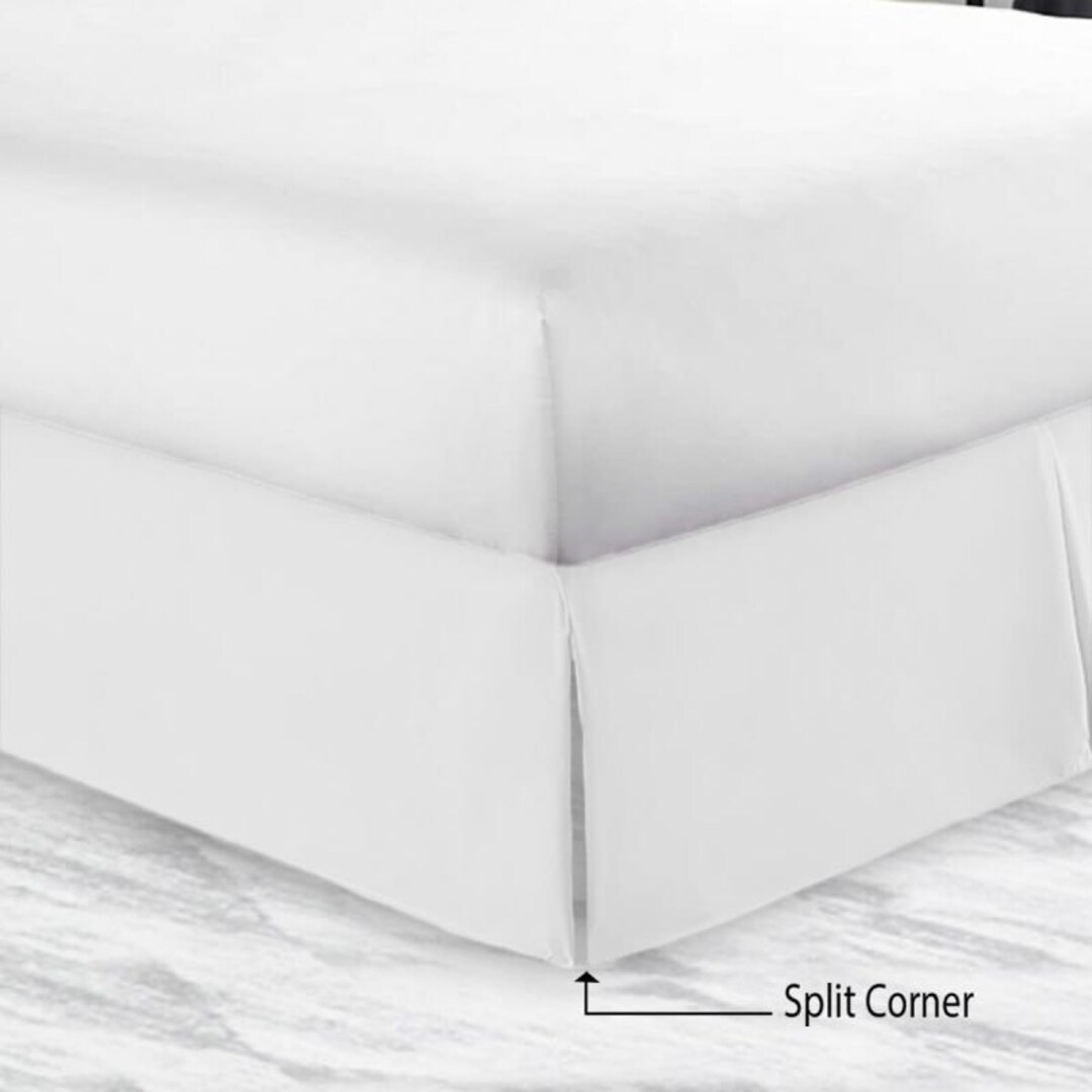 Split Corner Bed Skirt-premium Quality in Queen King - Etsy