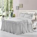Dust Layered Ruffle Style Gathered Bedspread Set 100% Cotton 400TC ...