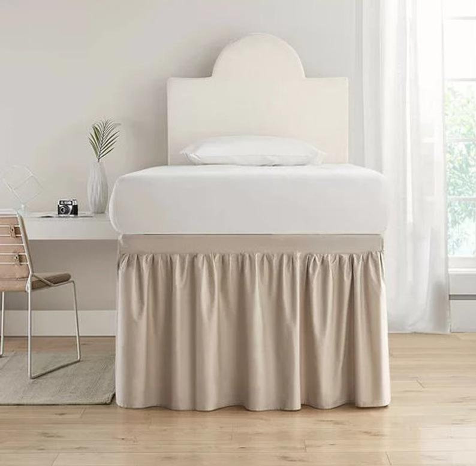 Dorm Sized Cotton Bed Skirt 39x80 Twin XL in Drop - Etsy