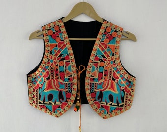 Women Waistcoat Jacket Banjara Jacket Bohemian Jacket Traditional Jacket Indian Women Jacket Women Kotti Jacket Embroiodered Jacket