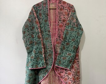 Vintage cotton Kantha Reversible Jacket Coat