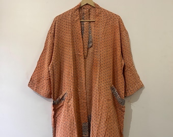 Silk Kimono Robe: Boho Duster Jacket, Beach Cover-Up