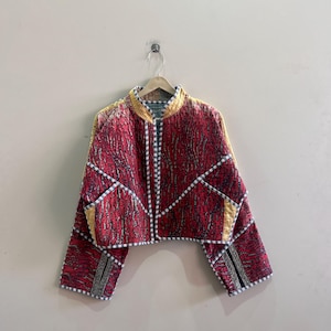 Vintage Kantha Quilted Reversible Jacket