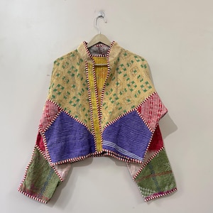 Reversible Kantha Quilt Jacket For Women