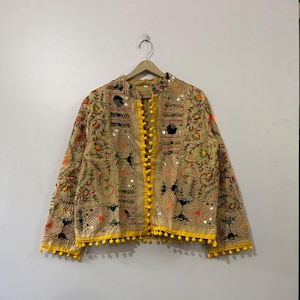 Veste brodée main traditionnelle Phulkari pour femme