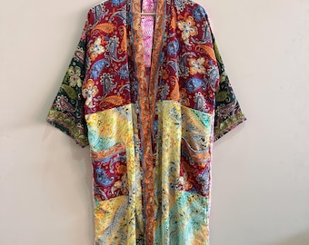 Silk Kimono Robe For Women , luxury lounging or evening wear