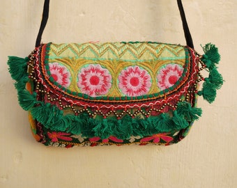 Indian Ethnic Handmade Patchwork Decorative Sling Bags for Girls and Womens Clutch Crossbody Bags