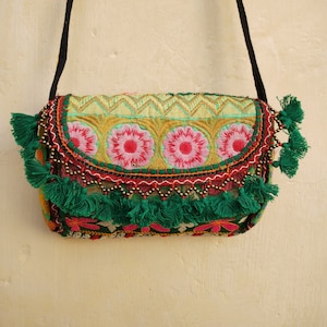 Indische ethnische handgemachte Patchwork dekorative Schultertaschen für Mädchen und Damen Clutch Crossbody Taschen