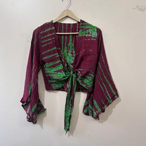 Silk Top, Bell Sleeve Top For Women